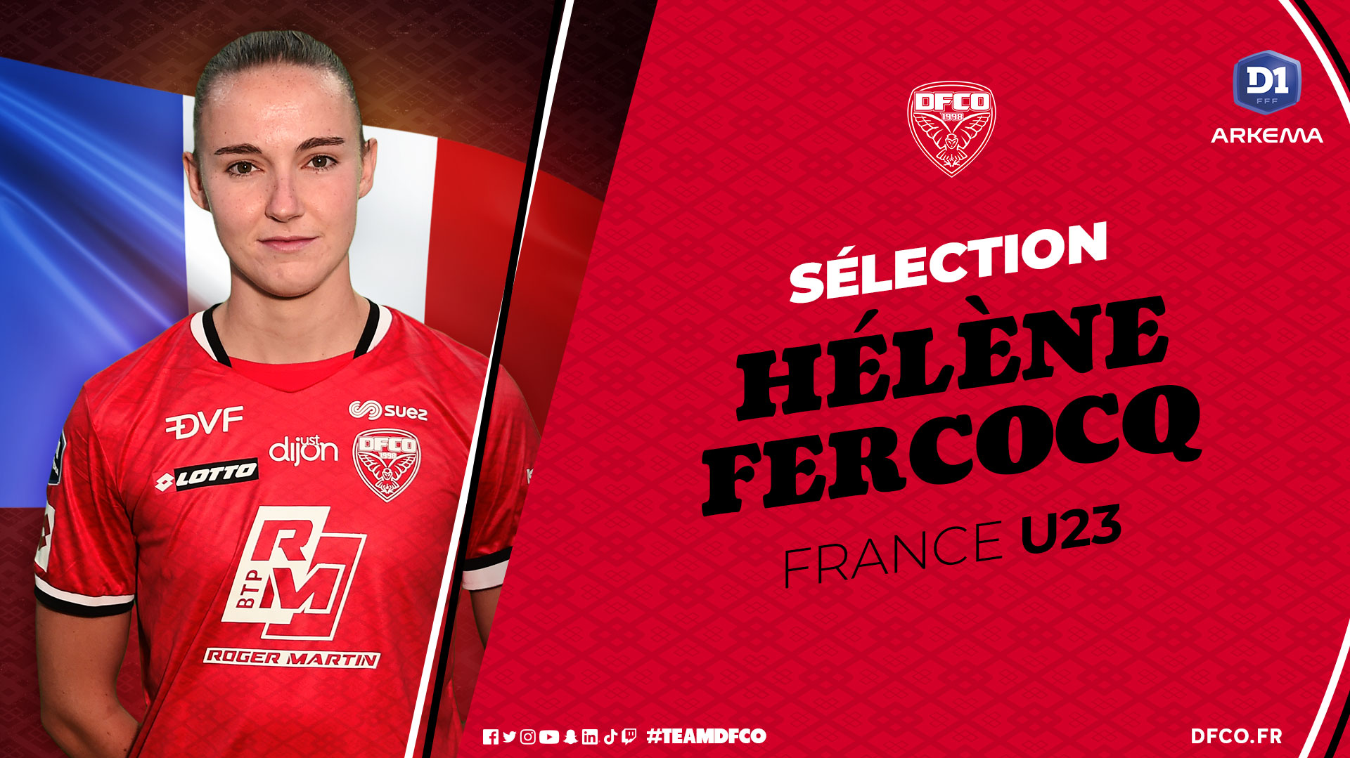 Hélène Fercocq en équipe de France U23 !