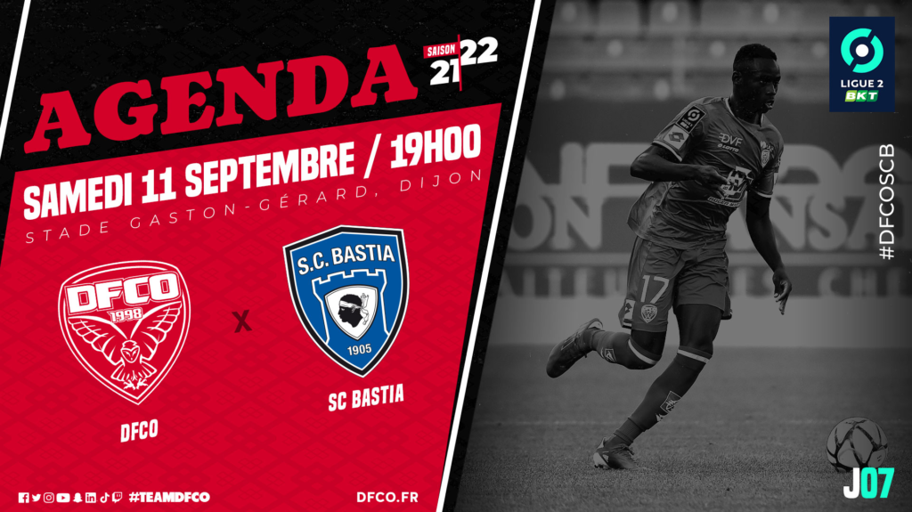 Programmation : DFCO – Bastia le 11/09 à 19h