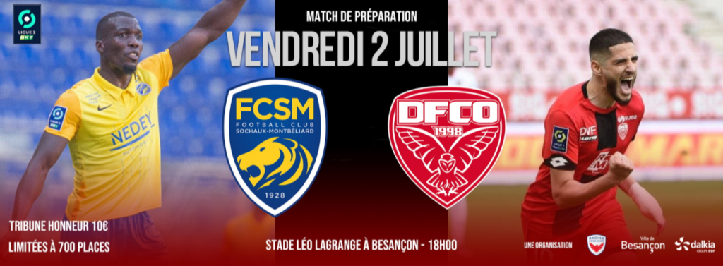 Match de préparation Sochaux – DFCO : la billetterie est ouverte