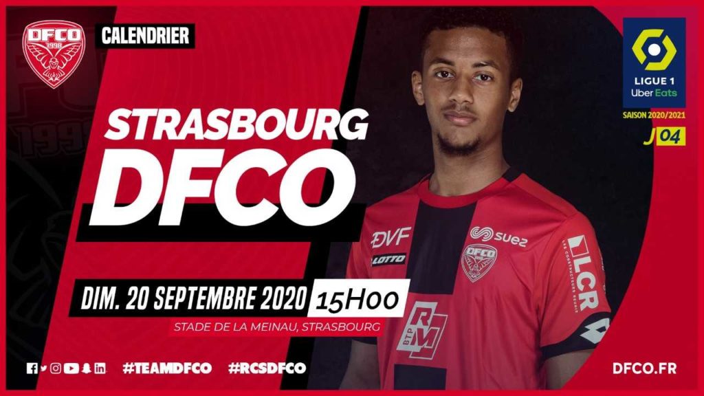 Le DFCO se déplacera à Strasbourg le dimanche 20 septembre