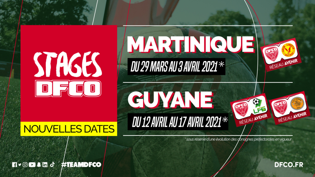 Report des stages DFCO en Guyane et Martinique