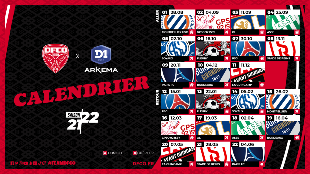 D1 Arkema : le DFCO débutera face à Montpellier