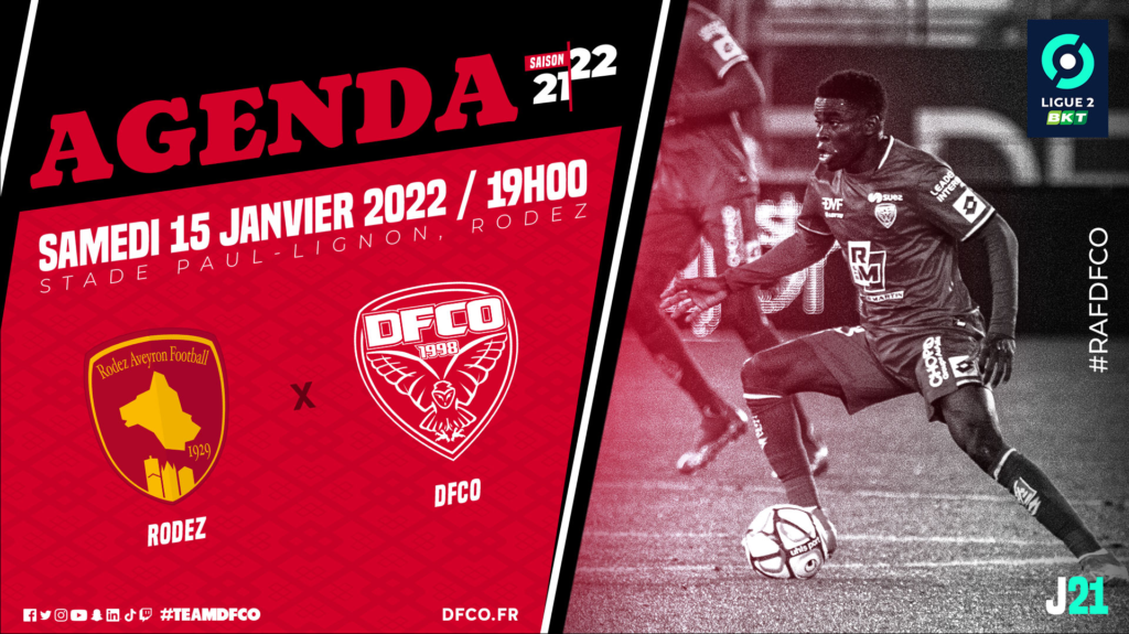 Programmation : Rodez – DFCO samedi 15 janvier à 19h