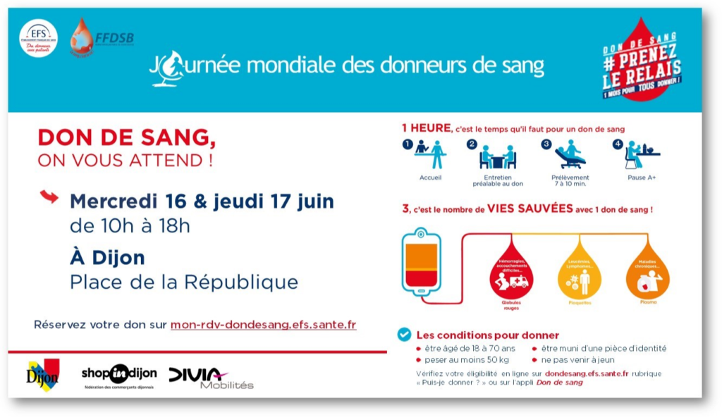 Journée mondiale des donneurs de sang : #Prenezlerelais