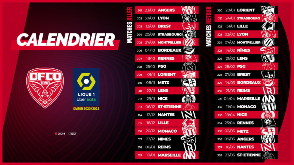 Téléchargez le calendrier complet du DFCO !