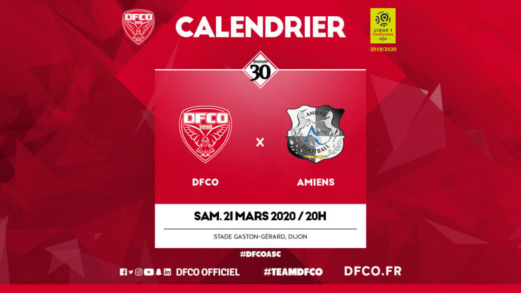 DFCO-Amiens le samedi 21 mars à 20H