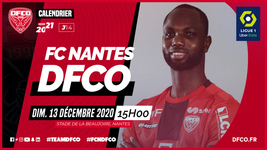 Programmation : Nantes – DFCO  le dimanche 13 décembre (15h)