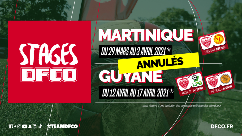 Les stages DFCO en Martinique également annulés