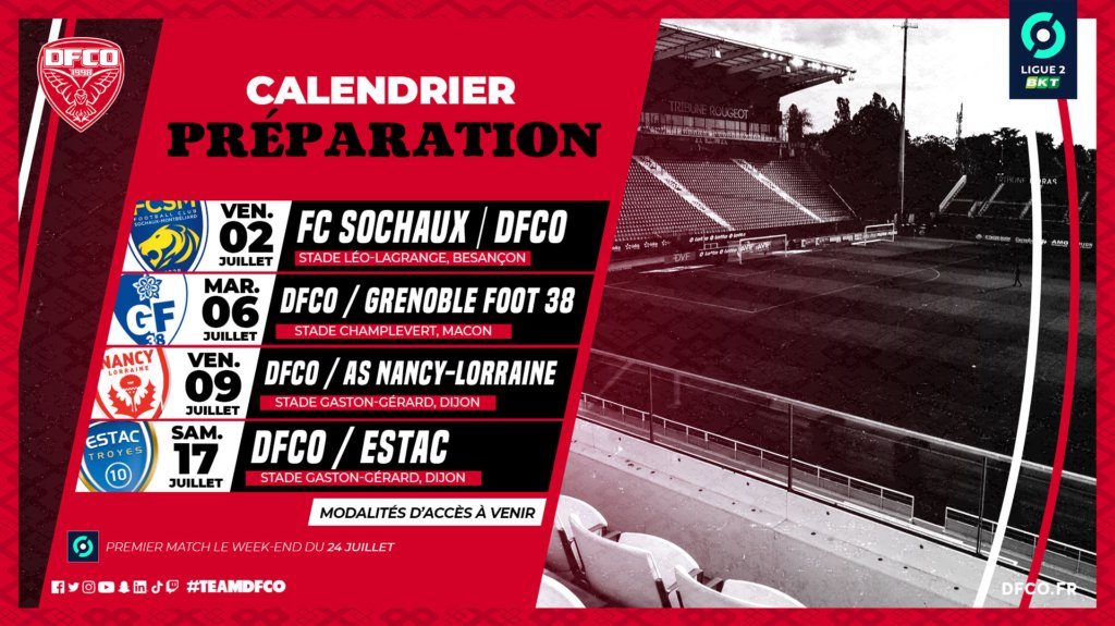 Le planning de reprise et des matchs amicaux