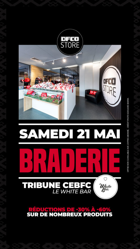 Le 21 mai, c&rsquo;est braderie au DFCO Store !