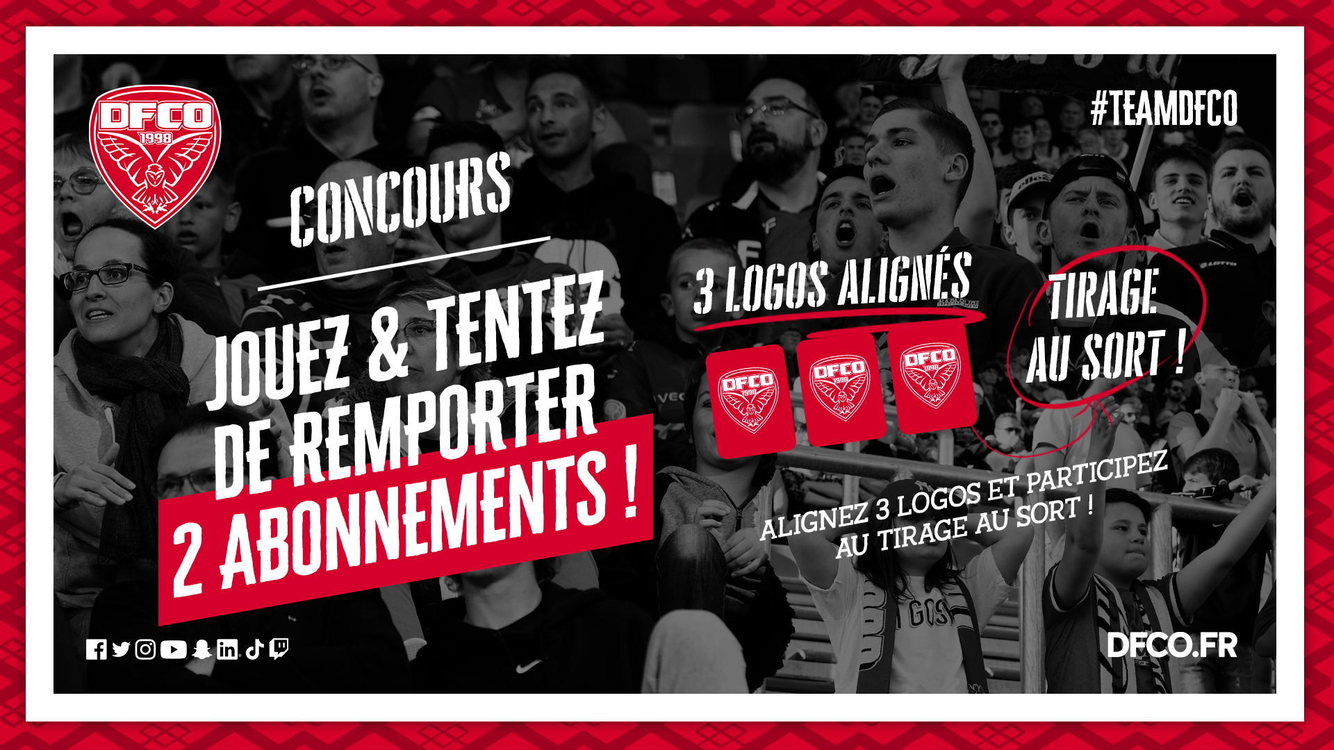 Jeu concours : tentez de remporter 2 abonnements DFCO !