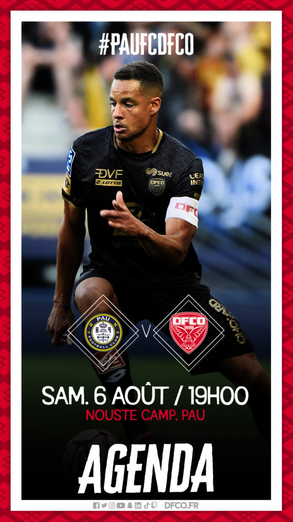 Programmation : Pau FC – DFCO le samedi 6 août à 19h