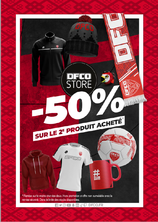 DFCO Store : -50% sur le deuxième produit acheté !