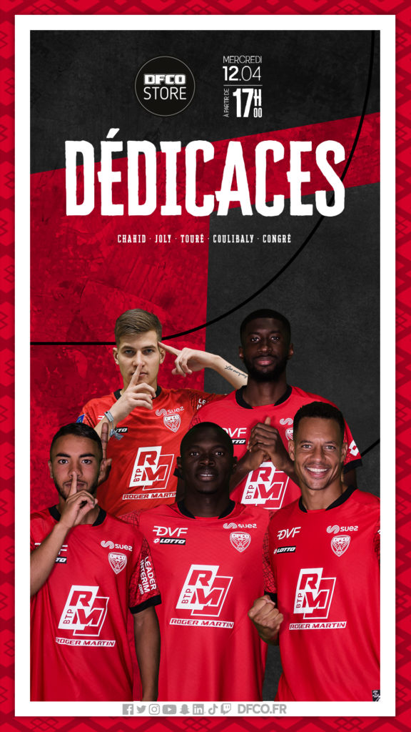 Séance dédicaces<br>au DFCO Store le 12 avril