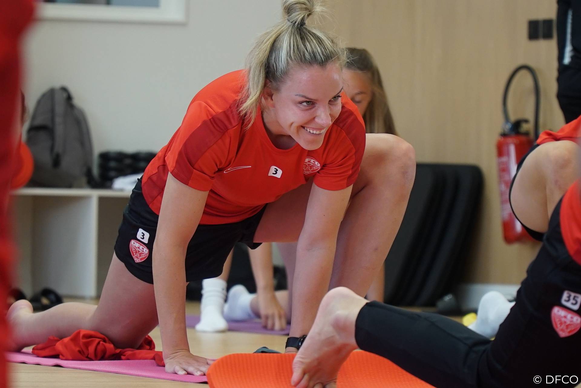 La séance de yoga de la matinée