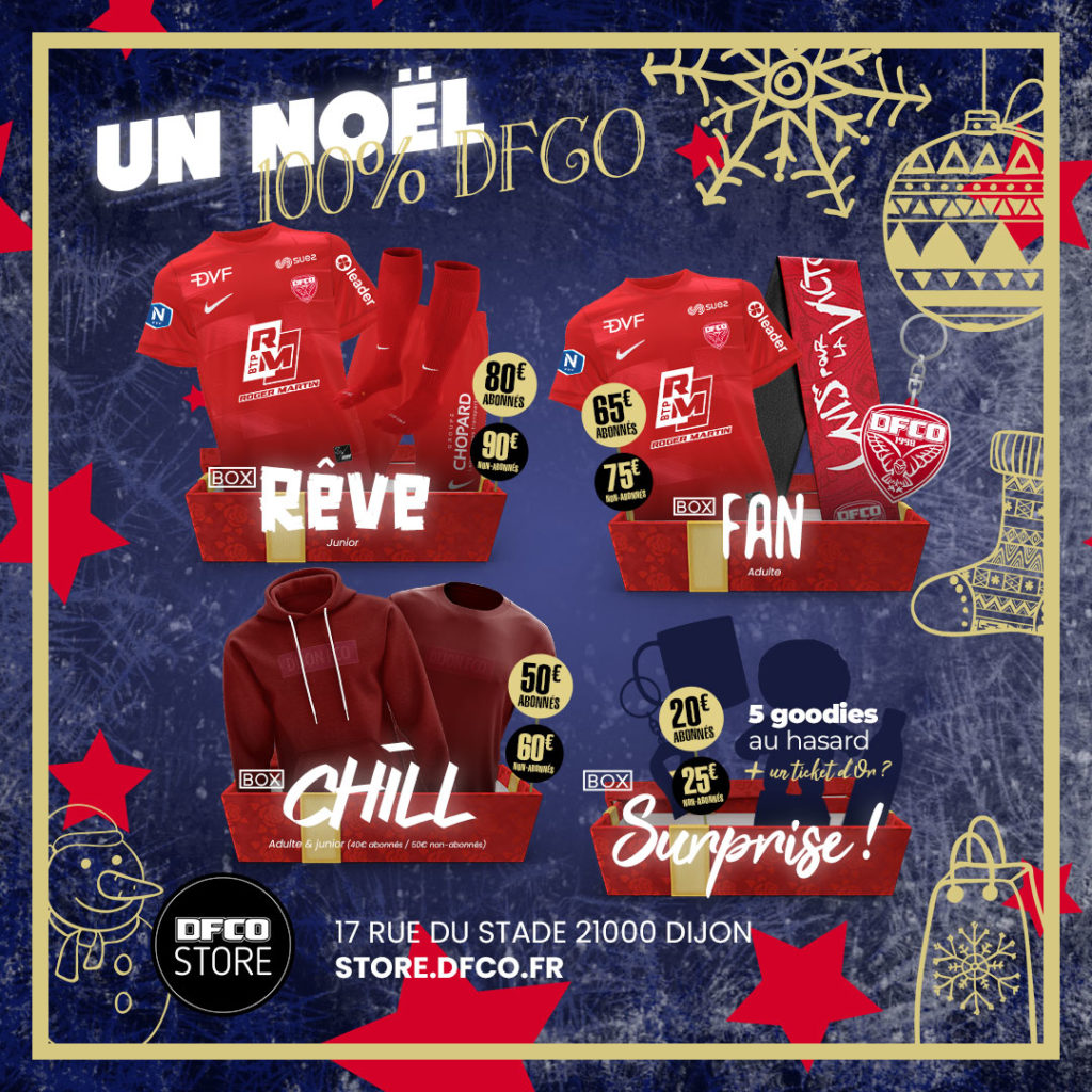 Optez pour nos 4 box de Noël au DFCO Store !