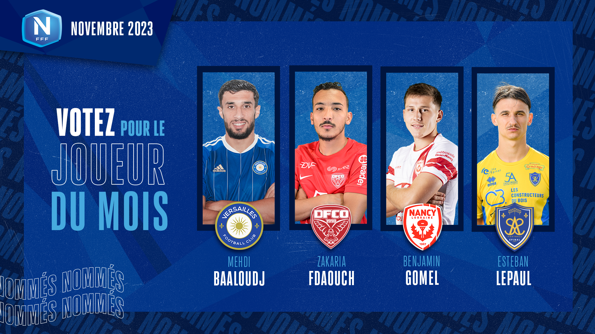 Joueur du mois National : votez pour Zakaria Fdaouch !