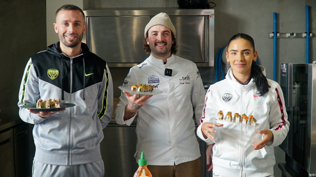 DFCO Plus : Jordan Marié et Meriame Terchoun réalisent des sushis