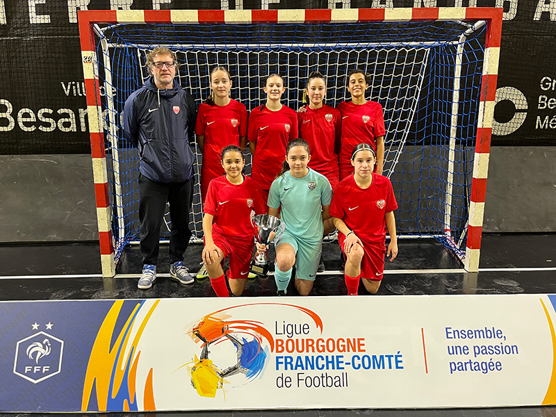 Les U15 Fem. championnes de Bourgogne Franche-Comté de Futsal !