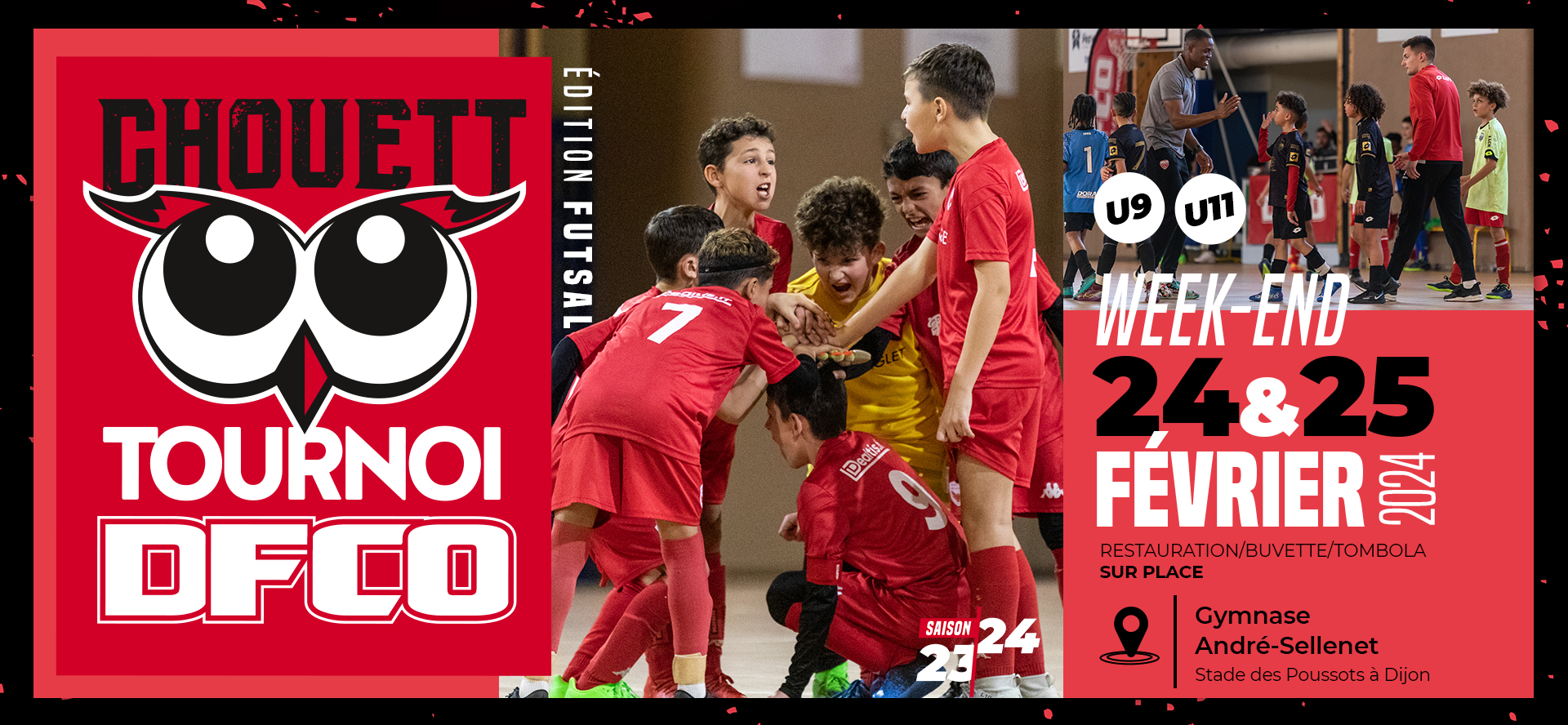 Chouett&rsquo;Tournoi DFCO : rendez-vous les 24 et 25 février !
