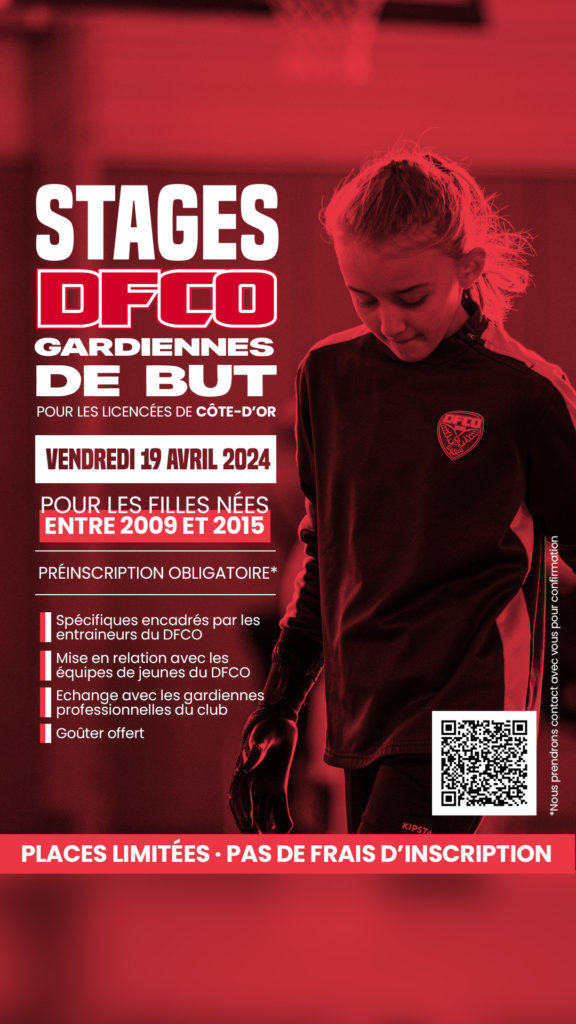 Stage spéciale gardiennes au DFCO le 19 avril !