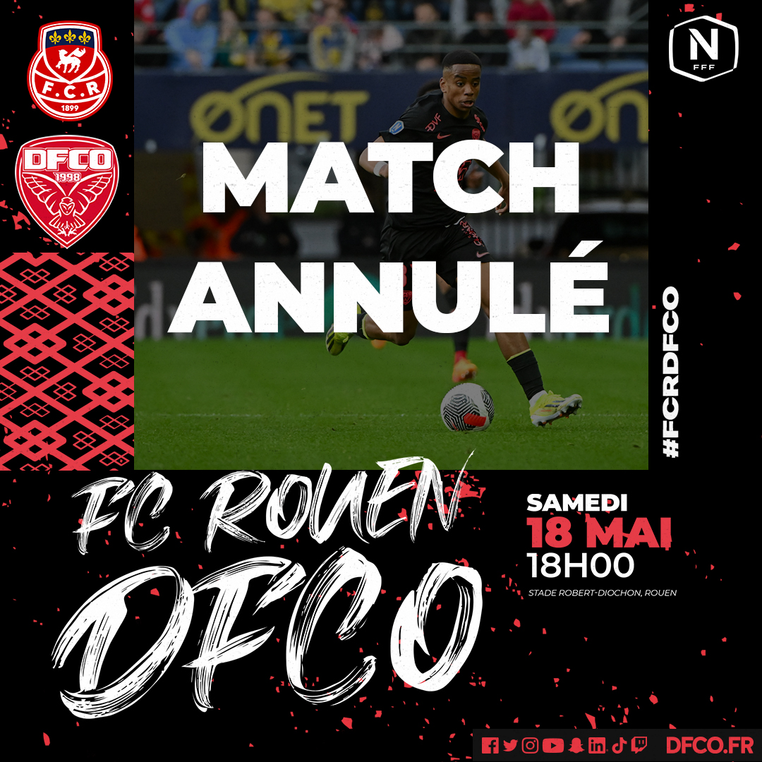 FC Rouen – DFCO annulé