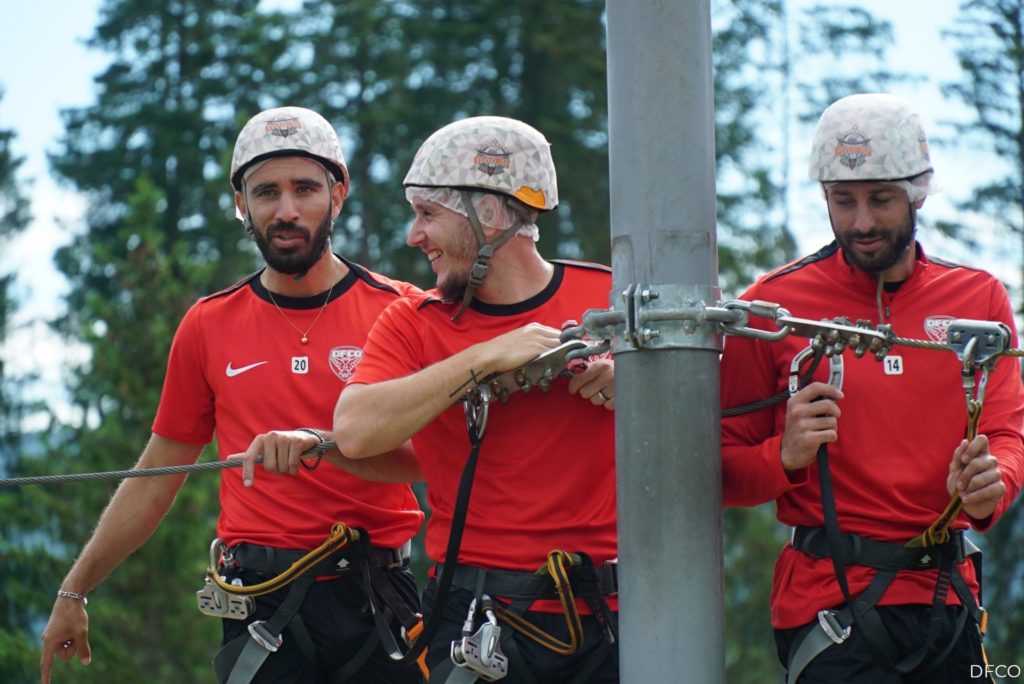 Activité accrobranche pour conclure le stage