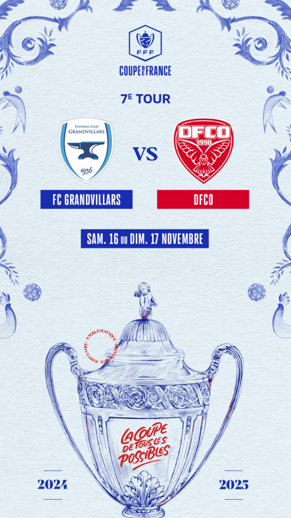 7eme tour : Le DFCO se déplacera sur la pelouse de Grandvillars