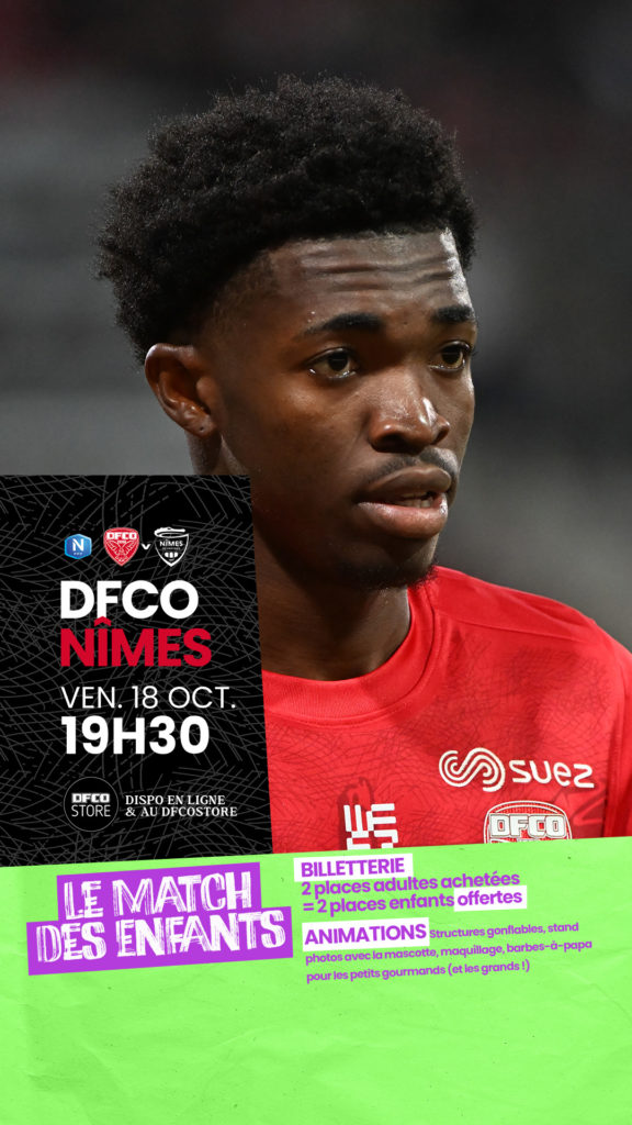 DFCO – Nîmes : faites le plein d&rsquo;animations au match des enfants !