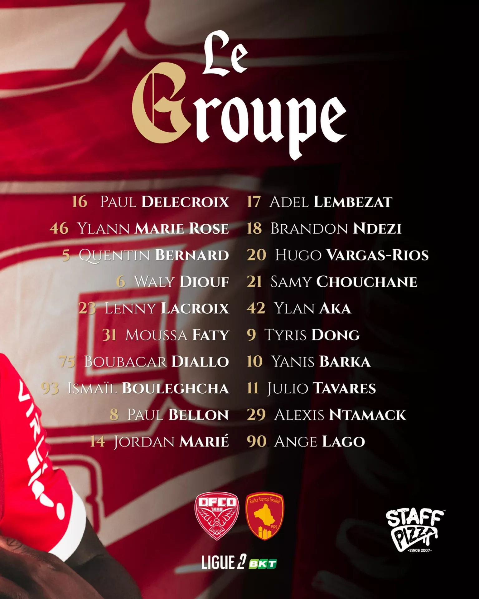 Le groupe dijonnais pour la réception de Rodez