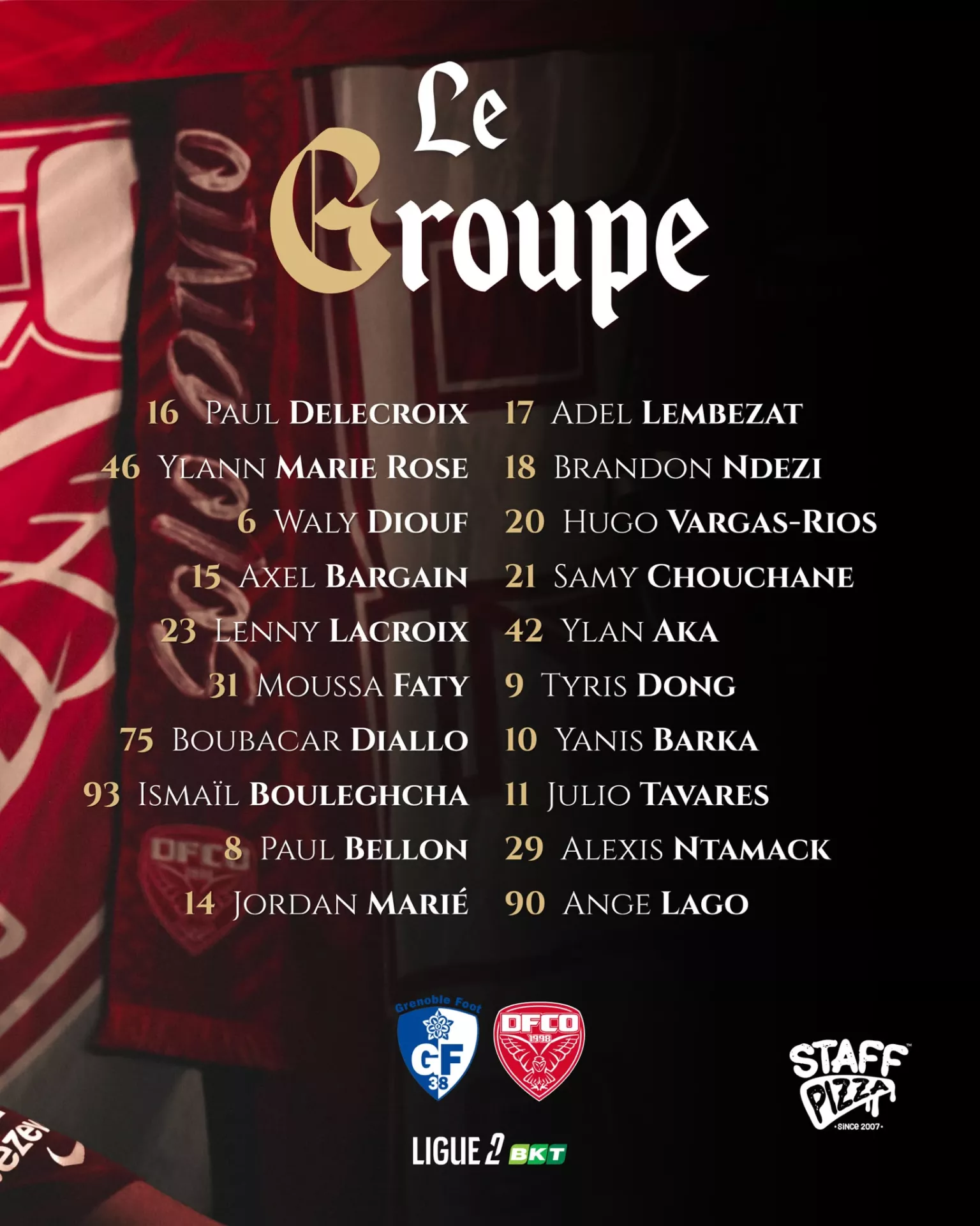Le groupe dijonnais pour le déplacement à Grenoble